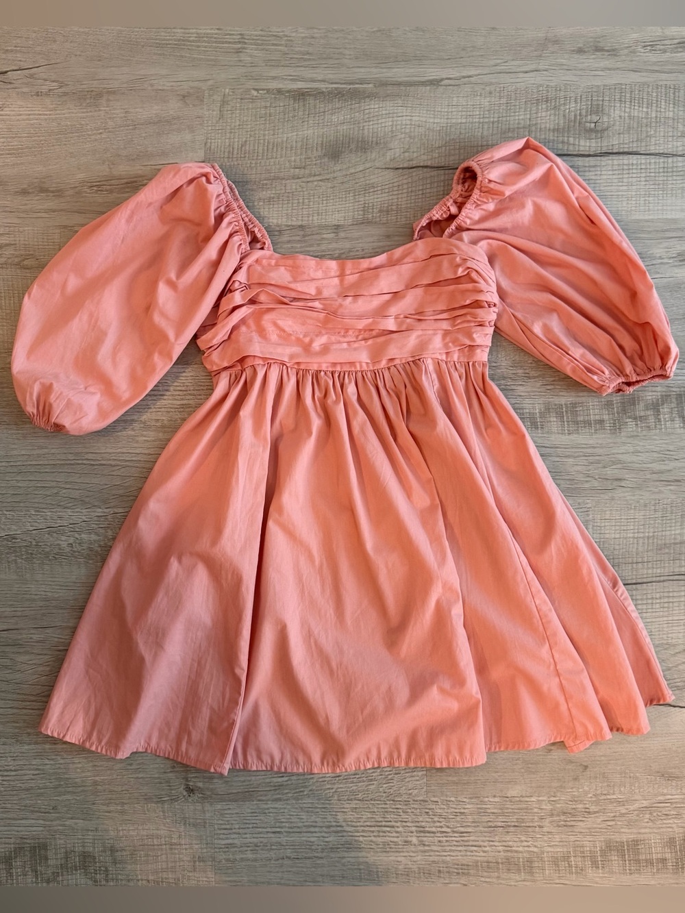 Abercrombie & Fitch Women’s Coral Puff-Sleeve Dress
